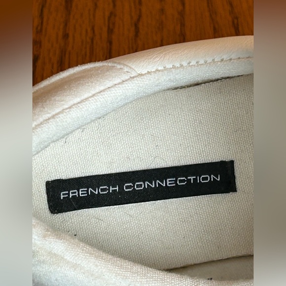 French Connection Becka Two Tone Creamy White & Brown Bottom Sneakers Size 8.5 - Picture 6 of 8